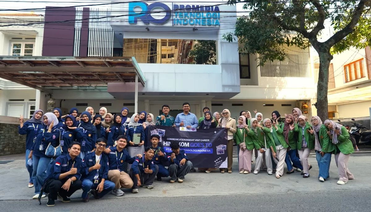 Kunjungan mahasiswa Prodi Sains Komunikasi Universitas Djuanda Bogor ke kantor Promedia Group. (&nbsp;(Dok. Promedia))