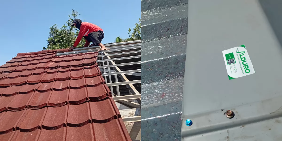 Mengintip penuturan haru jurnalis Promedia Group di Sukabumi dalam kelanjutan program &lsquo;Ganti Atap Rumah Wartawan&rsquo; yang didukung produk atap Alduro. (Dok. Promedia)