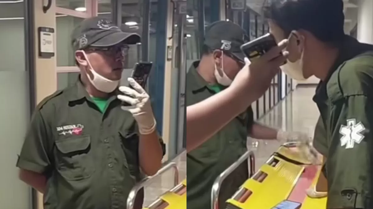 Potret Viral ambulans di Jakpus dapat orderan fiktif diduga dari debt collector. (Foto Instagram/jakartapusat.info)