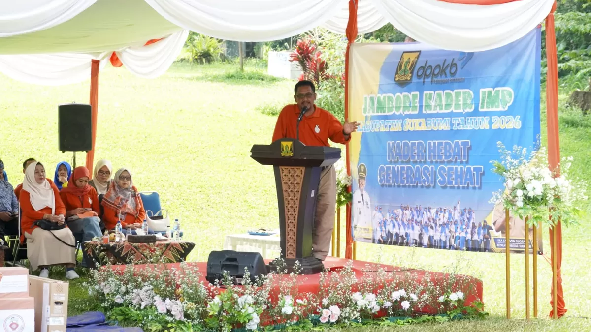 Bupati Sukabumi Asep Japar saat membuka Jambore IMP di Kawasan Salabintana