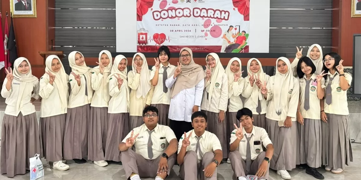 SMAN 2 Jember gelar donor darah. Foto istimewa pandhalungan