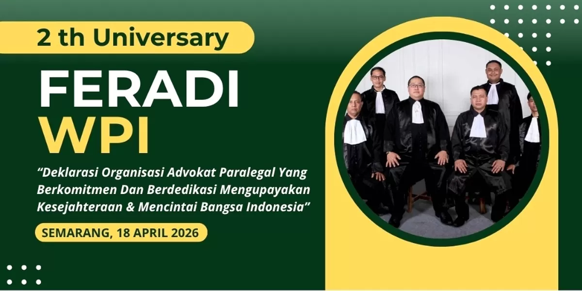 Menjelang Milad ke-2 FERADI WPI yang akan digelar di Semarang pada Sabtu, 18 April 2026, Ketua Umum FERADI WPI, Adv. Donny Andretti. Foto istimewa pandhalungan