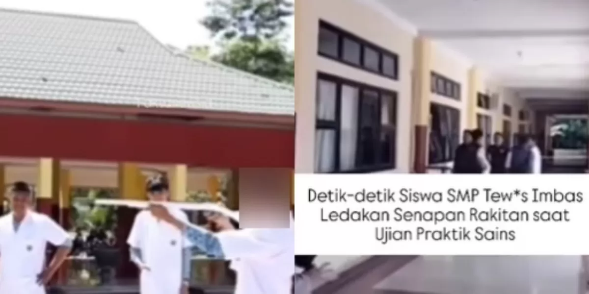 Menyoroti insiden viral terkait siswa SMP di Kabupaten Siak, Riau yang dilaporkan meninggal dunia usai uji coba senapan 3D di sekolah. (Instagram.com/@unikinshit)