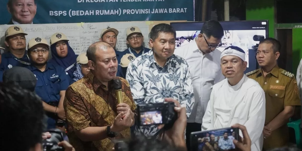 Wakil Ketua DPR RI Cucun Ahmad Syamsurijal melakukan pengawasan langsung terhadap pelaksanaan program Bantuan Stimulan Perumahan Swadaya (BSPS)