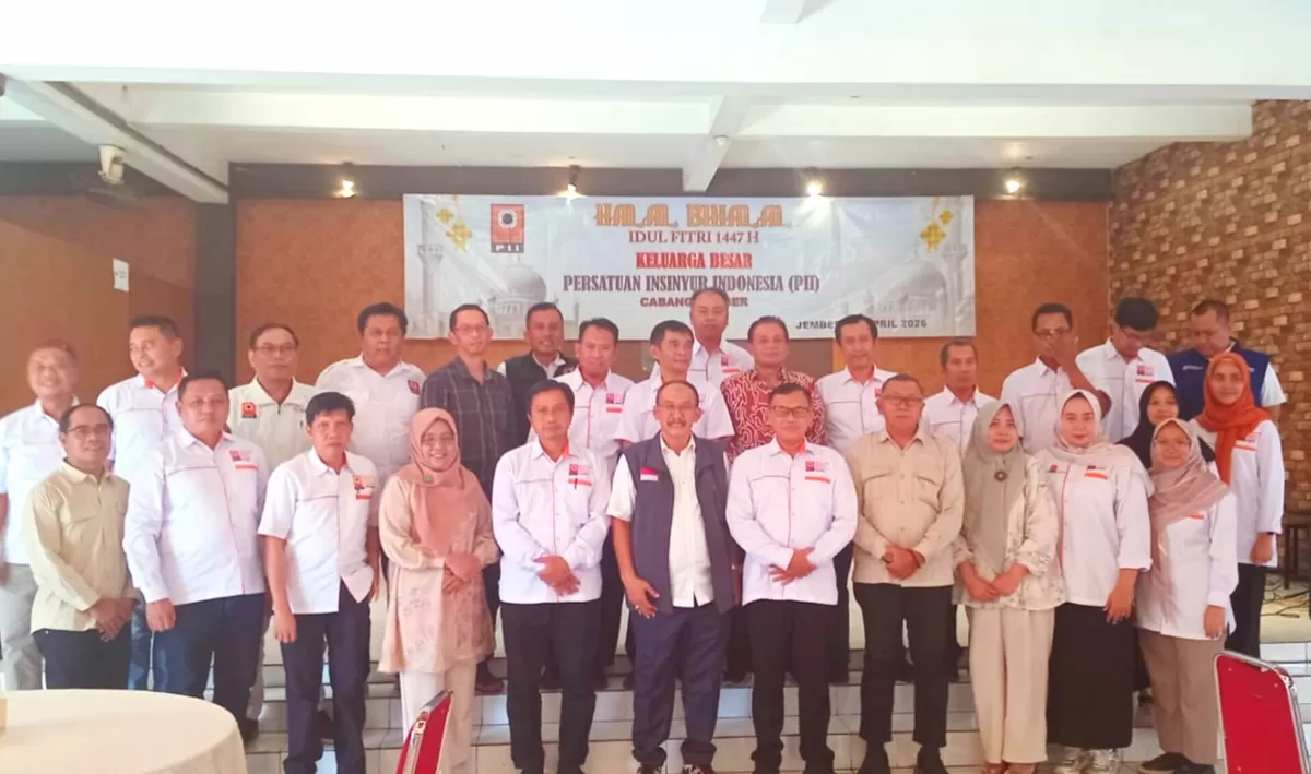 Persatuan Insinyur Indonesia (PII) Cabang Jember menggelar Halal Bihalal Hari Raya Idul Fitri 1447 H di rumah makan Lestari yang dihadiri oleh ketua wilayah Persatuan Insinyur Indonesia. Foto istimewa