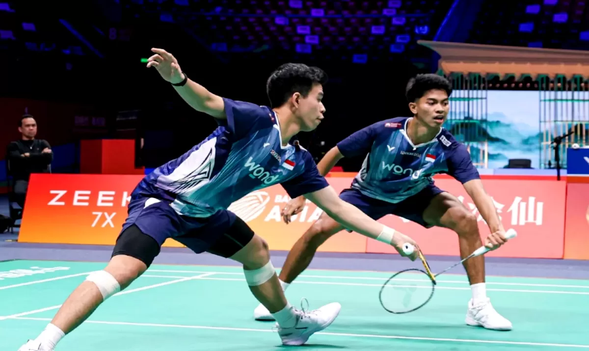 Fajar Fikri dan Faathir Devin lolos Quarter Final Kejuaraan Asia 2026. (Instagram @badminton.ina)