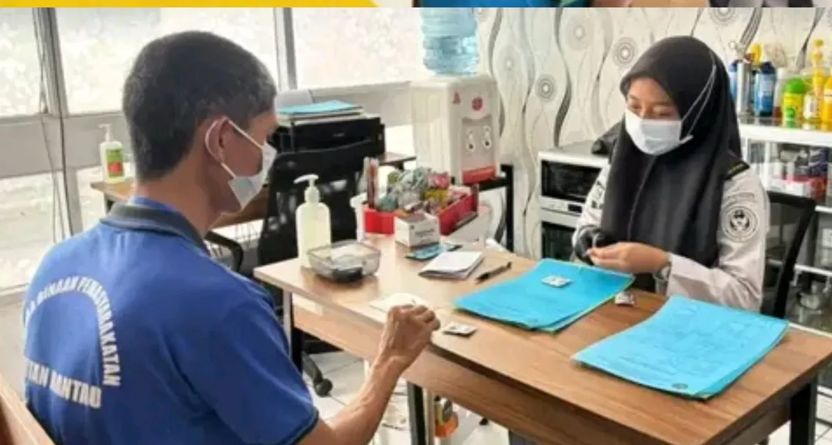 Warga Binaan Rutan Rantau Saat Kegiatan Pengobatan Rutin