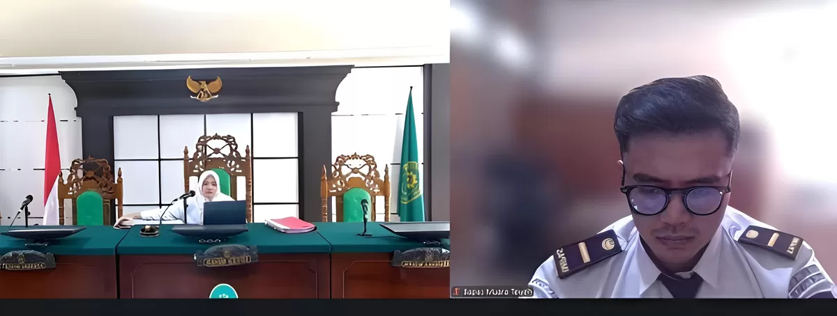 PK Bapas Muara Teweh Saat Pendampingan Sidang Pembacaan Putusan ABH