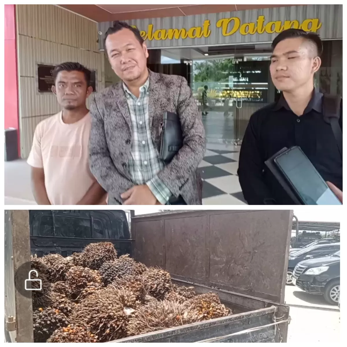 Foto Penasehat Hukum Korban Suparman Dr. (c) Efesus Dewan Marlan Sinaga, SH,MH didampingi Albert Harmoko Laia, SH, menjawab Wartawan Di Mako Polres Rokan Hulu  (Foto Penasehat Hukum Korban Suparman Dr. (c) Efesus Dewan Marlan Sinaga, SH,MH didampingi Albert Harmoko Laia, SH, menjawab Wartawan Di Mako Polres Rokan Hulu )
