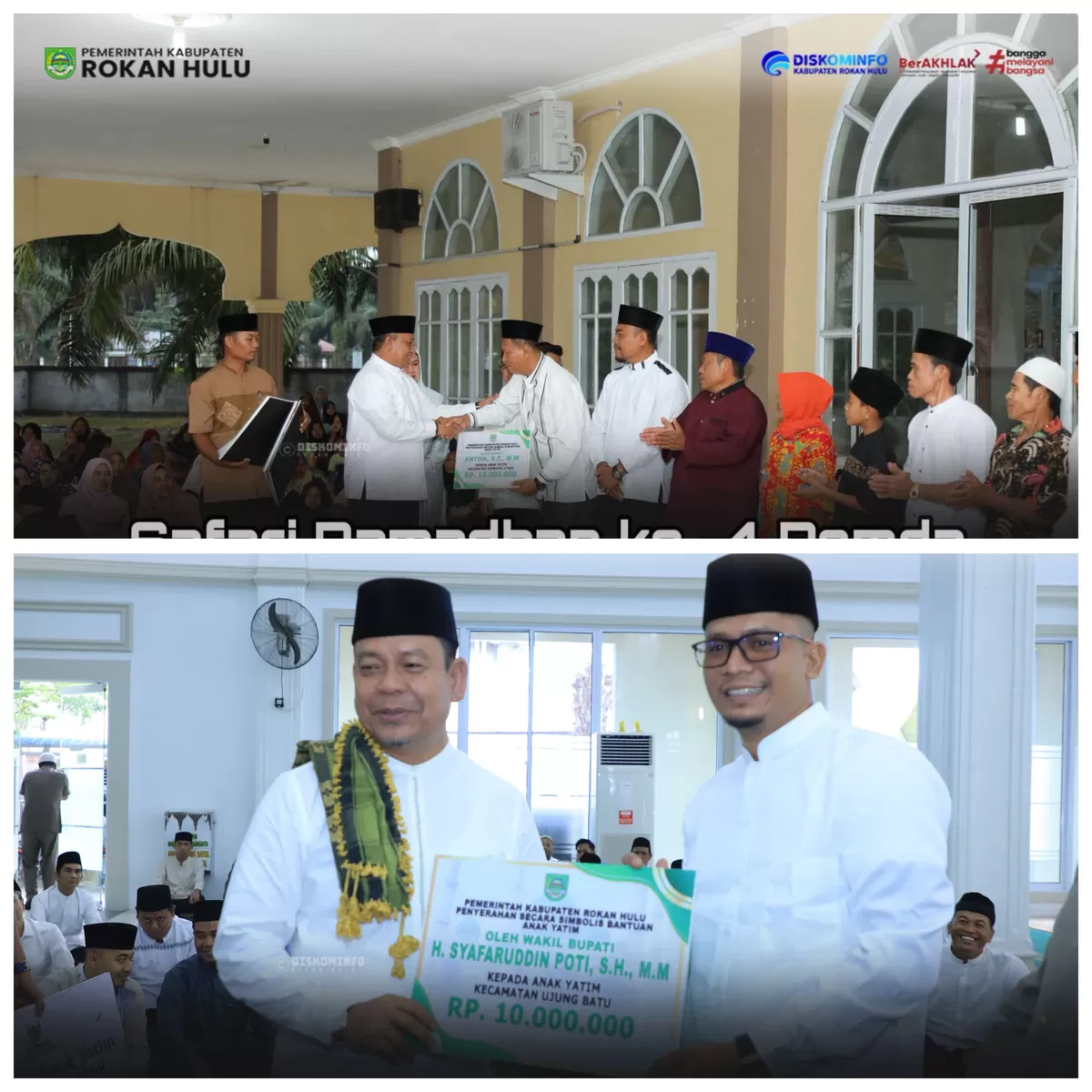 Foto Bupati Wakil Bupati Rokan Hulu Safari Ramadan 1447 Hijriah, Santuni Anak Yatim Dan Serahkan Berbagai Bantuan Untuk Masyarakat  (Diskominfo Rohul )