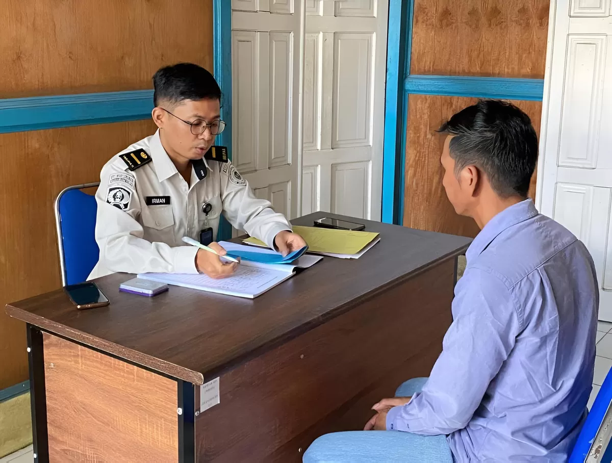 Klien Bapas Muara Teweh Saat Kegiatan Wajib Lapor