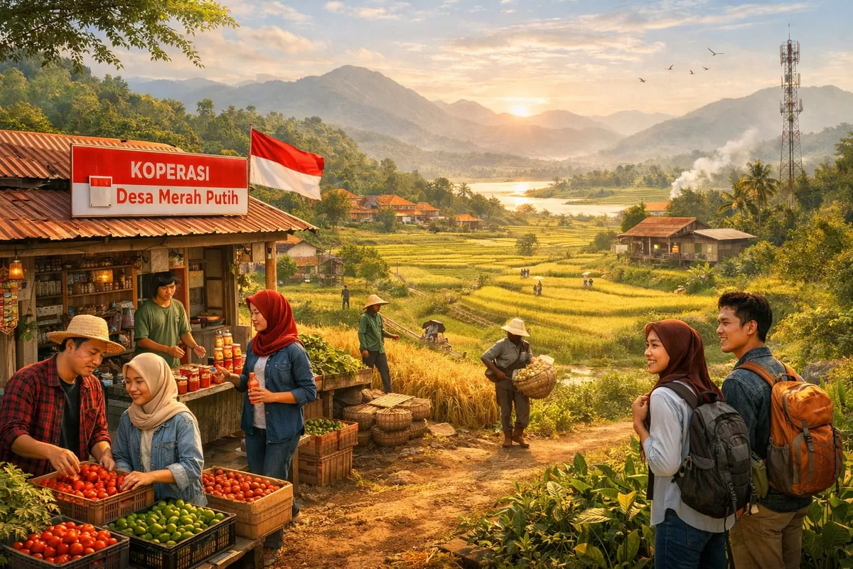 lustrasi Koperasi Desa Merah Putih Sebagai Pusat Pertumbuhan Ekonomi Baru di Desa (Ai)