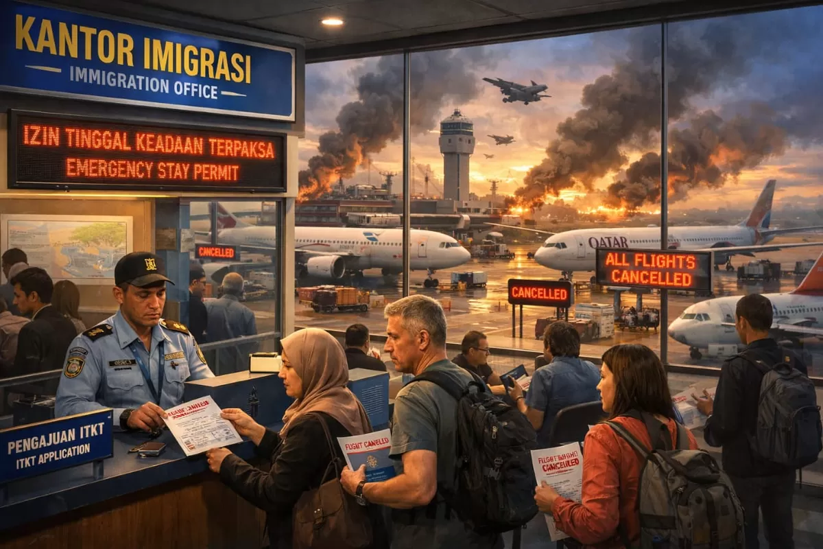 Ilustrasi Kemenimipas Terbitkan Izin Tinggal Keadaan Terpaksa bagi WNA Terdampak  (Ai)