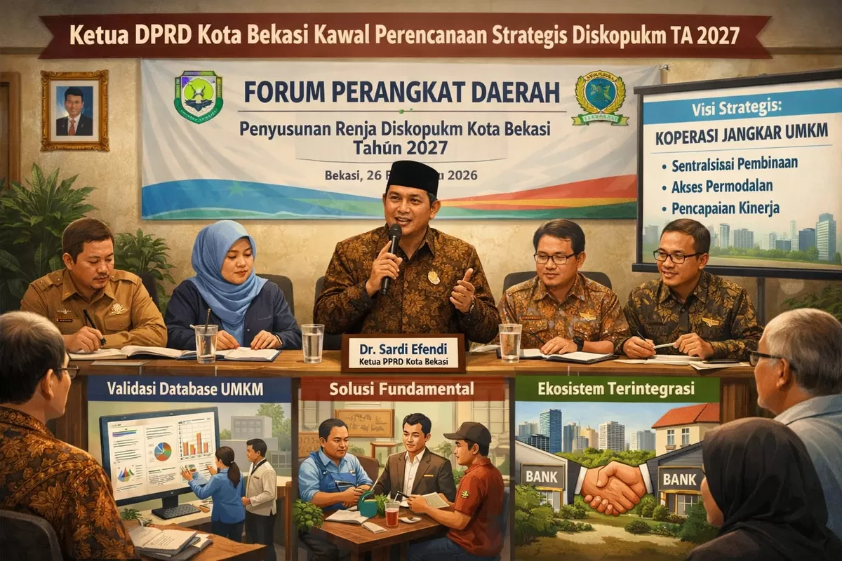 Ilustrasi Ketua DPRD Kota Bekasi Kawal Perencanaan Strategis Diskopukm TA 2027 (Ai)