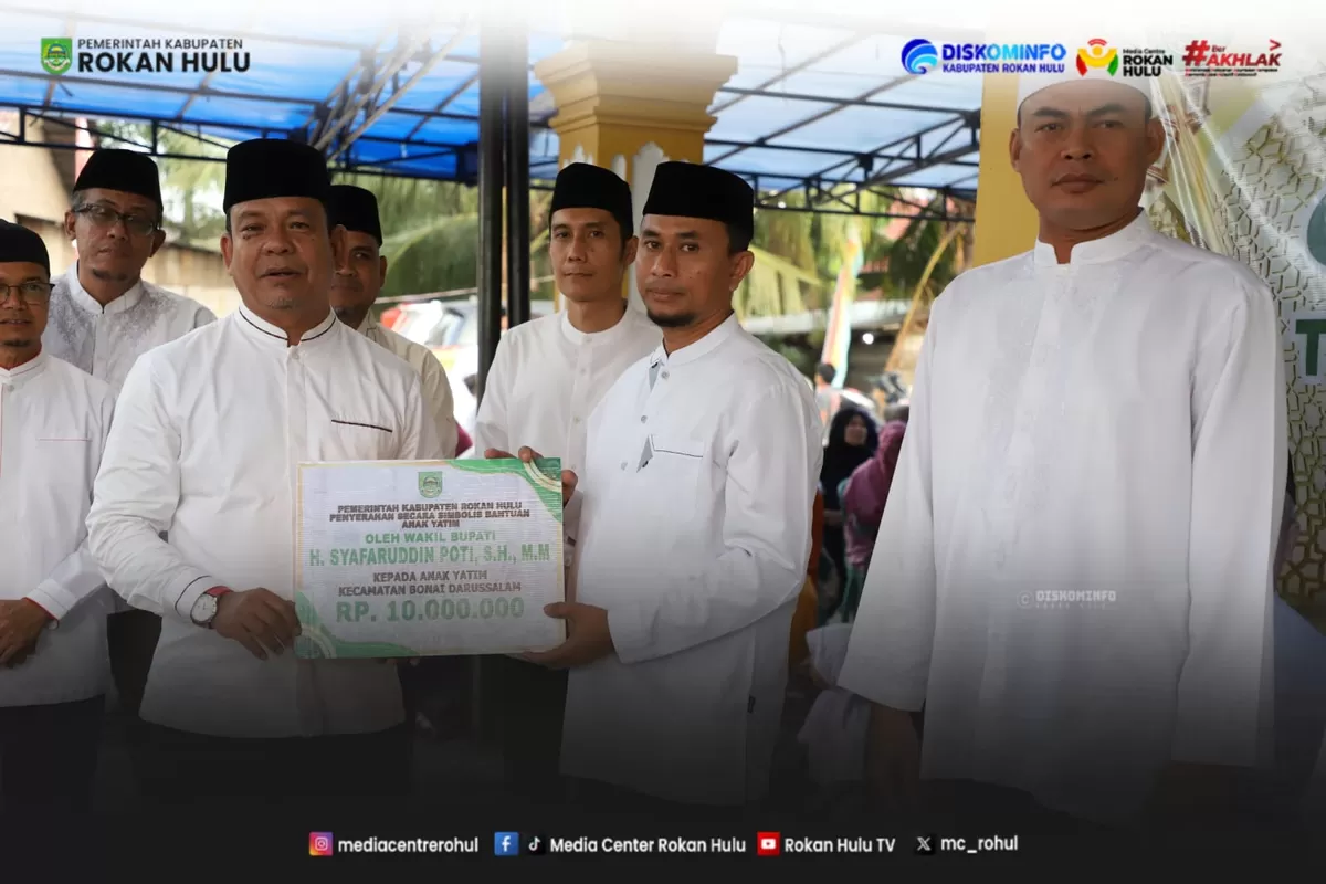 Safari Ramadhan 1447 H. Ke-V Di Kecamatan Bonai Darussalam, Wabup Syafaruddin, Jadikan Desa Sontang Desa Percontohan Di Rokan Hulu Serahkan Bantuan (Diskominfo Rohul )