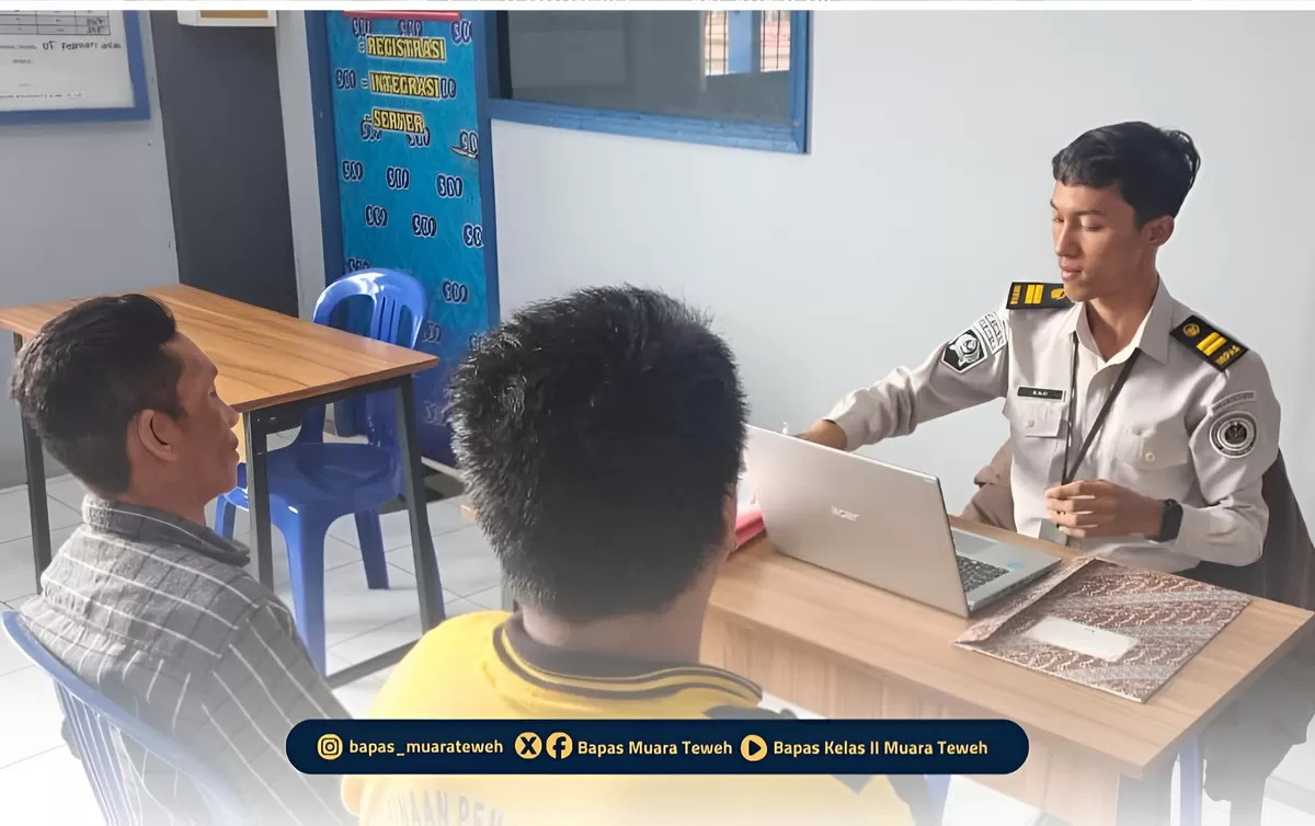PK Bapas Muara Teweh Saat Kegiatan Litmas di Rutan Tamiang Layang