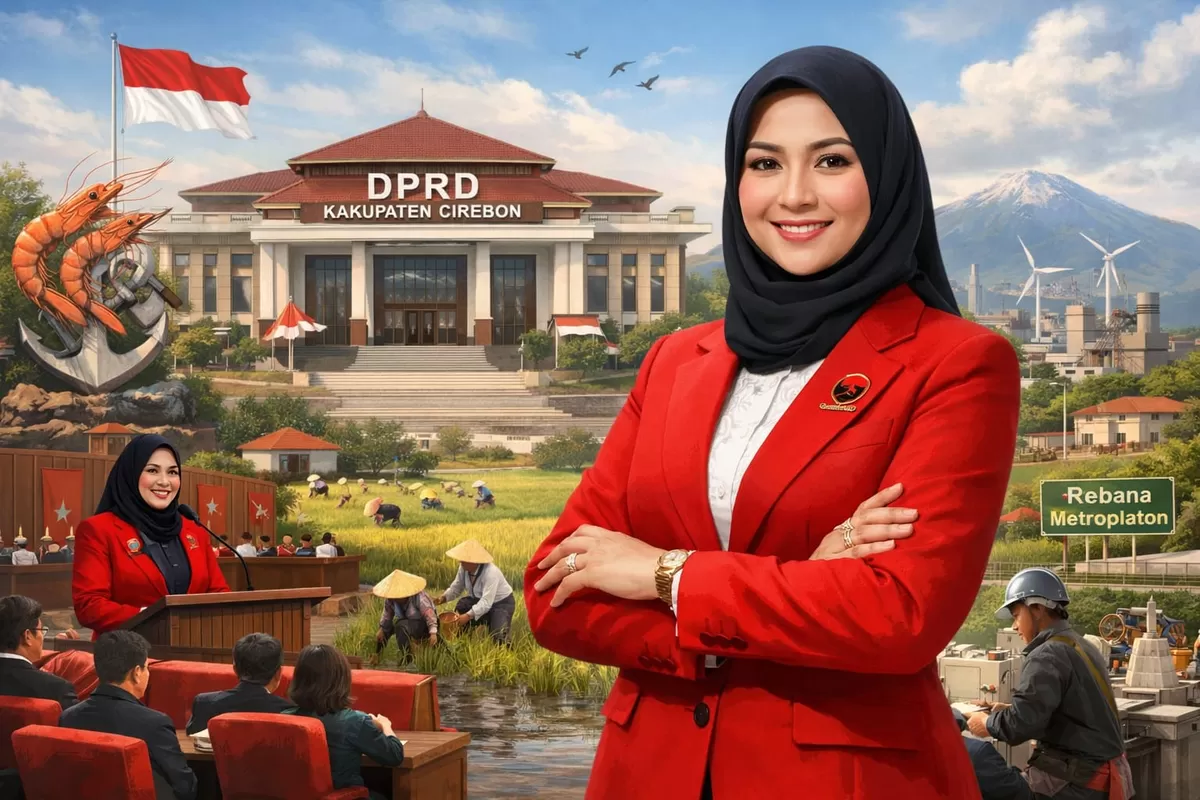 Ilustrasi Sophi Zulfia Ketua DPRD Kabupaten Cirebon (Ai)