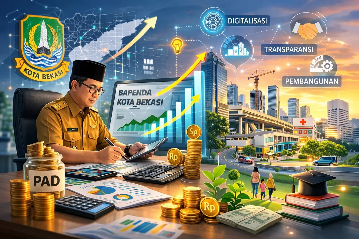 Ilustrasi Strategi dan Dedikasi Muhammad Solikhin dalam Mengawal Fiskal Kota Bekasi (Ai)