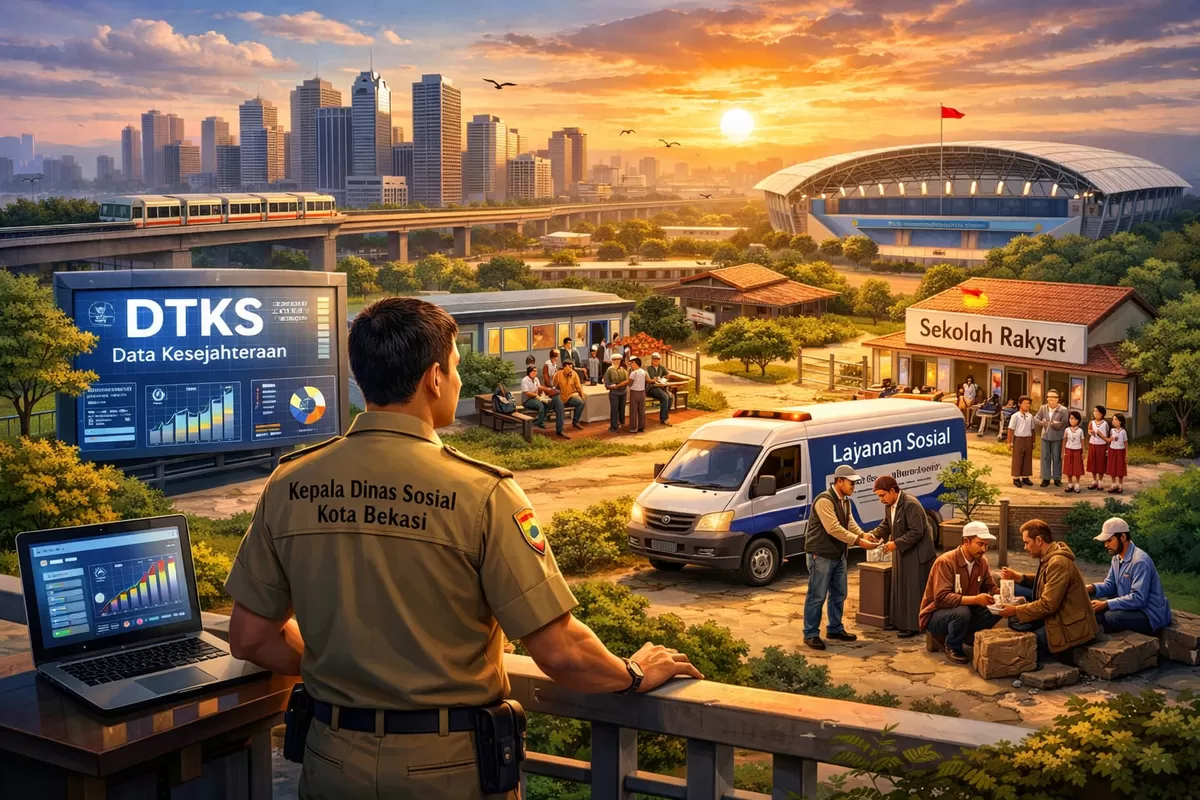 Ilustrasi Sosok Birokrat Robert TP Siagian, Nakhoda Transformasi Kesejahteraan Sosial di Kota Bekasi (Ai)