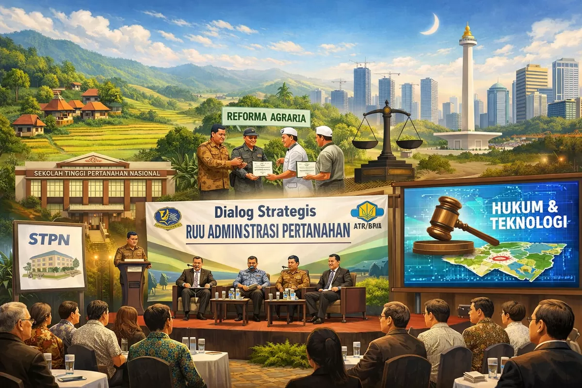 Ilustrasi Kementerian ATR/BPN Gandeng KAPTI-AGRARIA Matangkan RUU Administrasi Pertanahan (Ai)