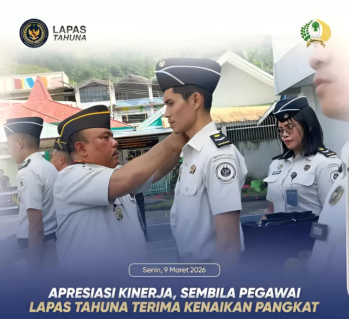 Kalapas Tahuna Bersama Pegawai Naik Pangkat