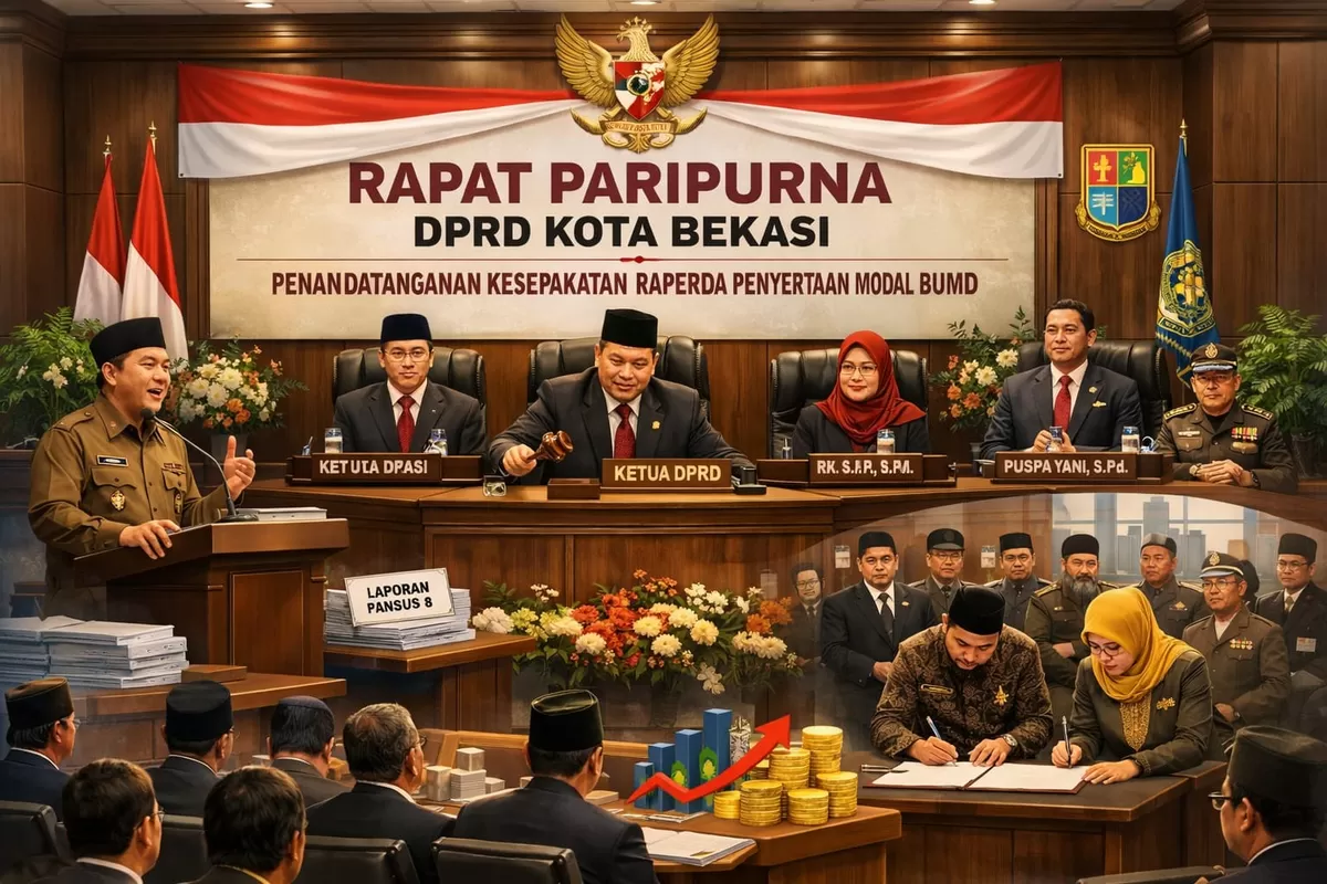 Ilustrasi Rapat Paripurna DPRD dan Pemkot Bekasi Sepakati Raperda (Ai)