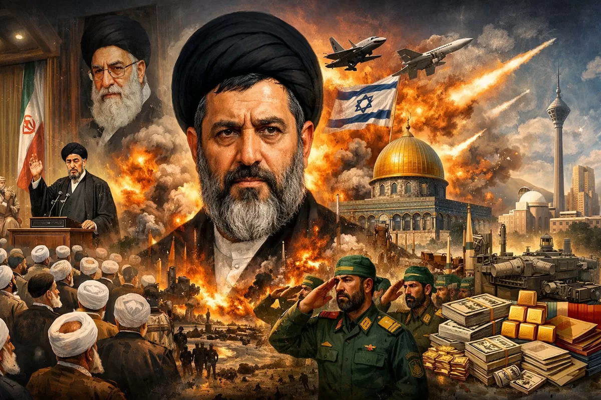 Ilustrasi Mojtaba Khamenei Resmi Ditunjuk Sebagai Pemimpin Tertinggi Iran Transisi Kekuasaan di Tengah Bara Perang (Ai)