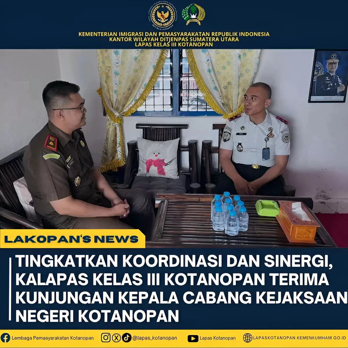 Kalapas Kotanopan Bersama Kepala Cabang Kejari Kotanopan