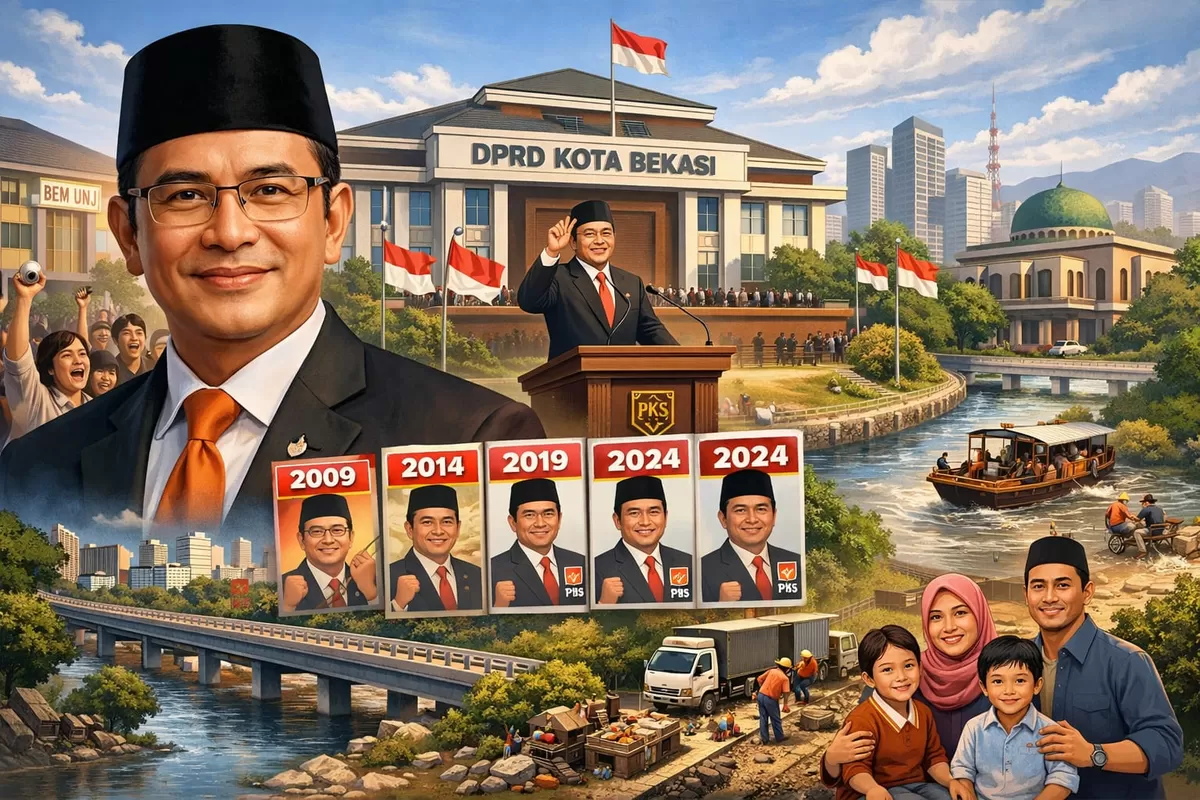 Ilustrasi Profil dan Jenjang Karir Dr. Sardi Efendi Menuju Kursi Ketua DPRD Kota Bekasi (Ai)