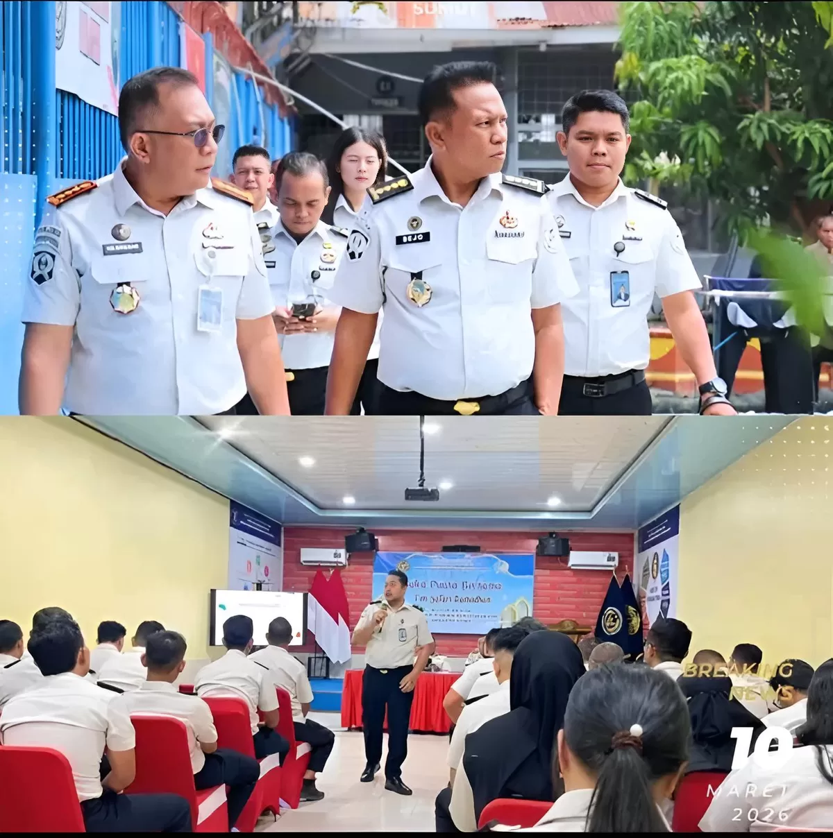 Kabag TU dan Umum Kanwil Ditjenpas Sumut Saat Monev di Lapas Rantauprapat