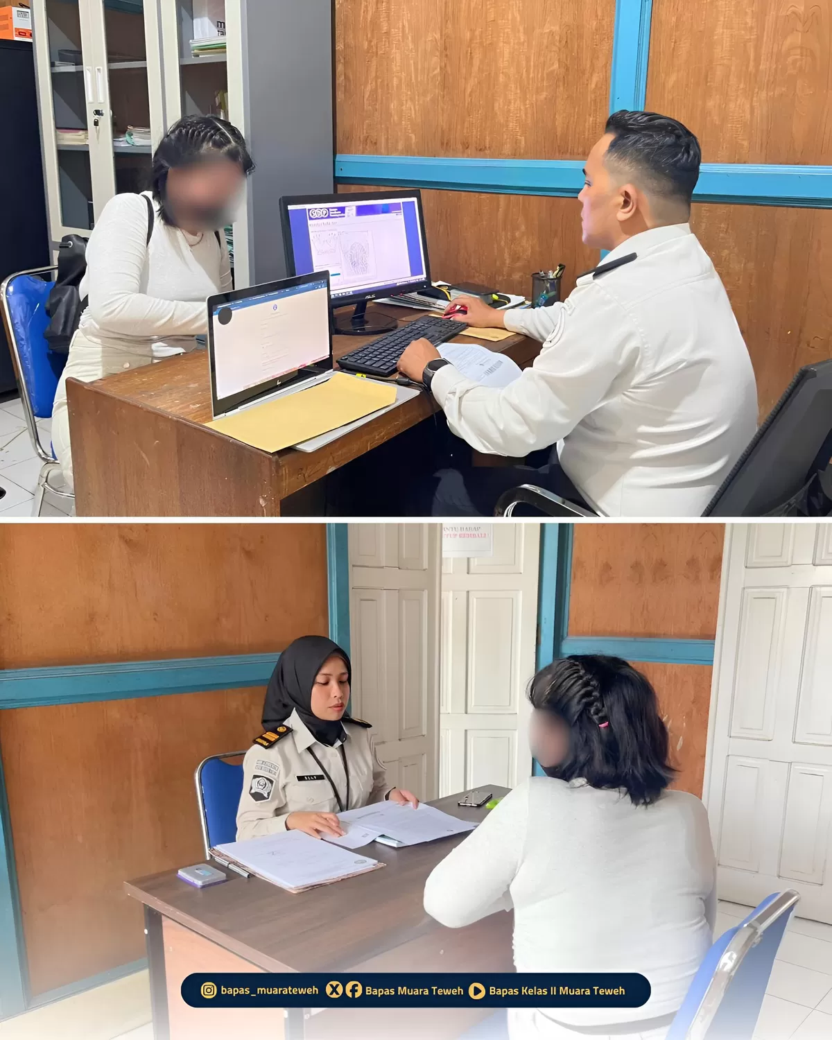 PK Bapas Muara Teweh Saat Registrasi Klien