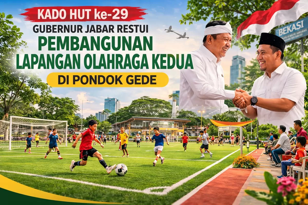 Ilustrasi Kado Gubernur Jabar Dedi Mulyadi Restui Pembangunan Lapangan Olahraga Kedua di Pondok Gede, Kado HUT ke 29 (Ai)