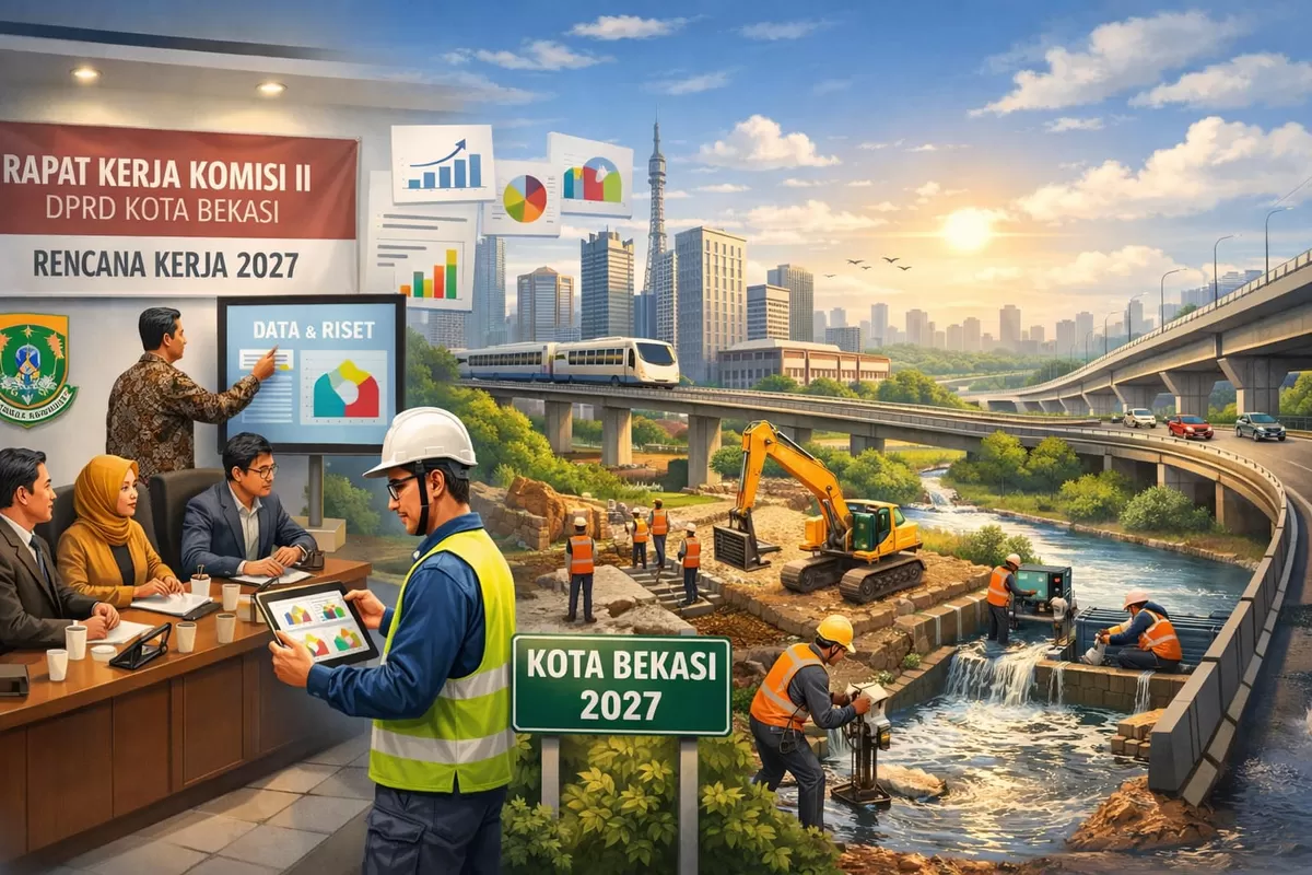 Ilustrasi Komisi II DPRD Kota Bekasi Sisir Rencana Kerja Infrastruktur dan Riset Daerah untuk mematangkan arah pembangunan 2027 (Ai)