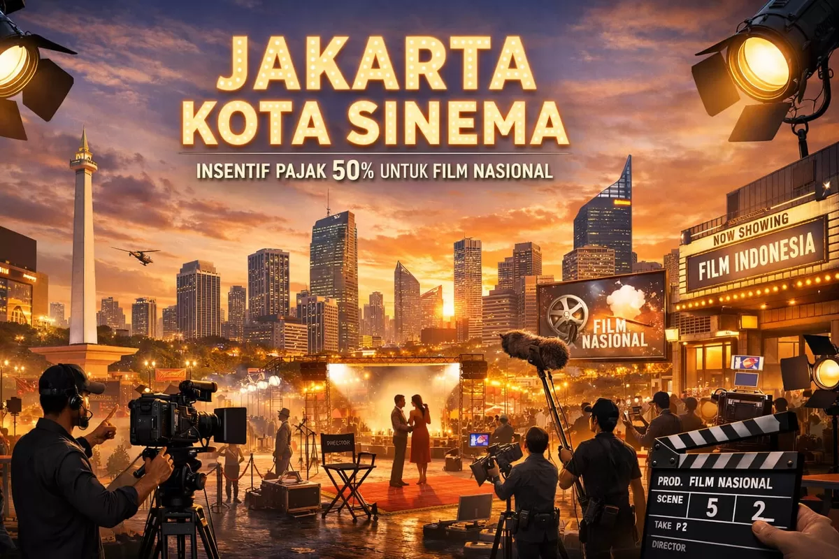 Ilustrasi Jakarta Kota Sinema, Insentif Pajak 50% bagi Film Nasional (Ai)