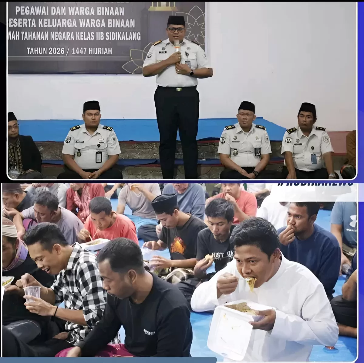 Karutan Sidikalang dan Jajaran Saat Buka Puasa Bersama Warga Binaan dengan Keluarga