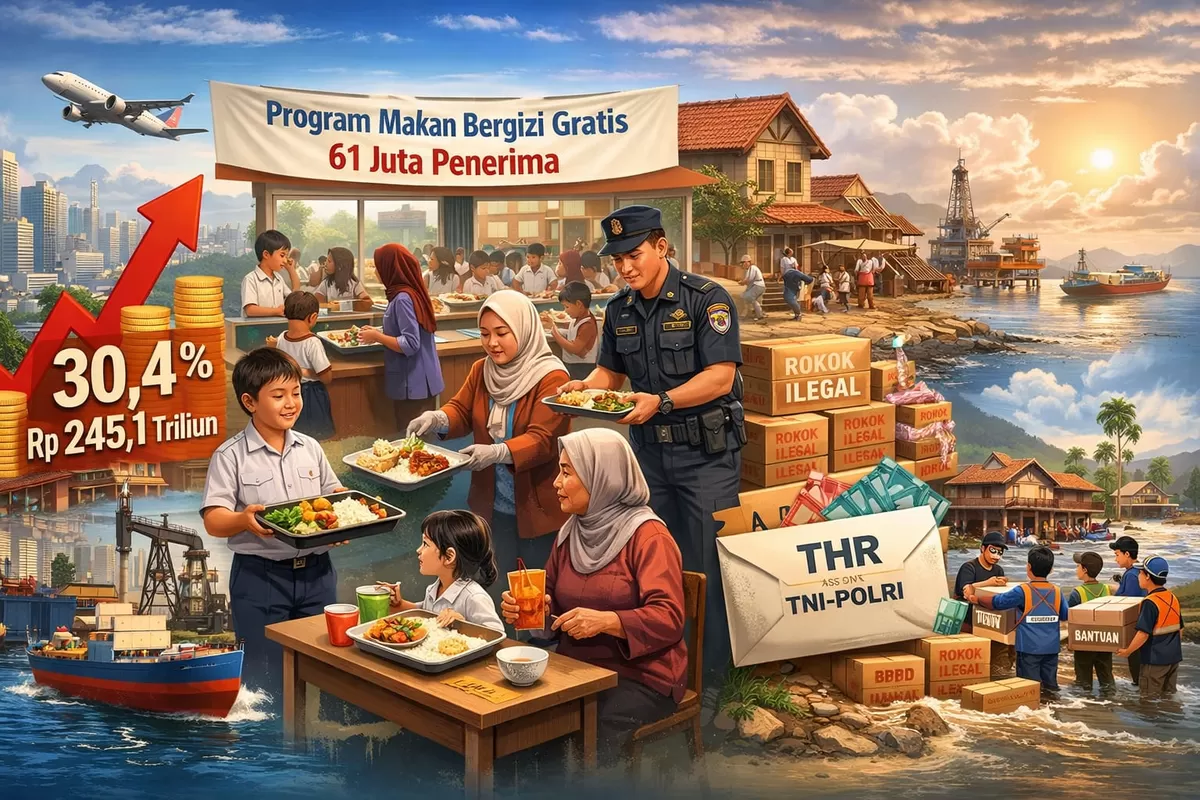 Ilustrasi Penerimaan Pajak Tumbuh 30,4 Persen, Program Makan Bergizi Gratis Jangkau 61 Juta Penerima (Ai)