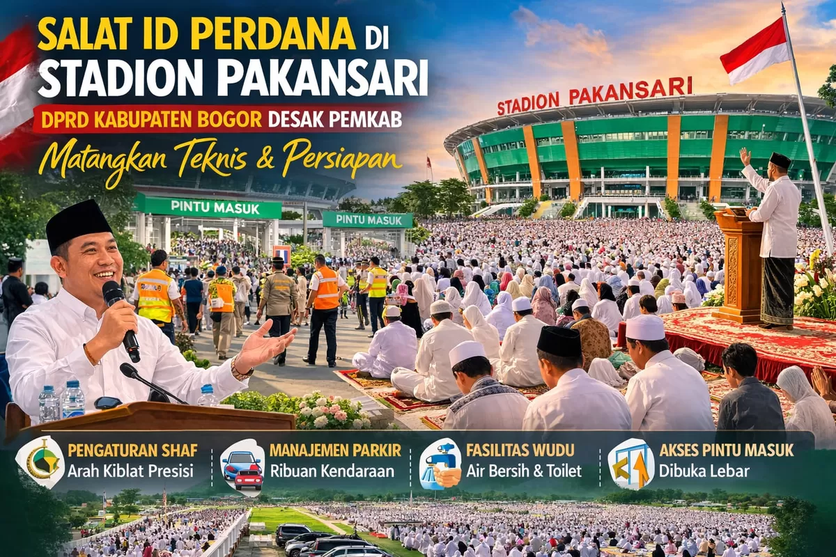 Ilustrasi DPRD Kabupaten Bogor Desak Pemkab Matangkan Teknis Salat Id Perdana di Stadion Pakansari (Ai)