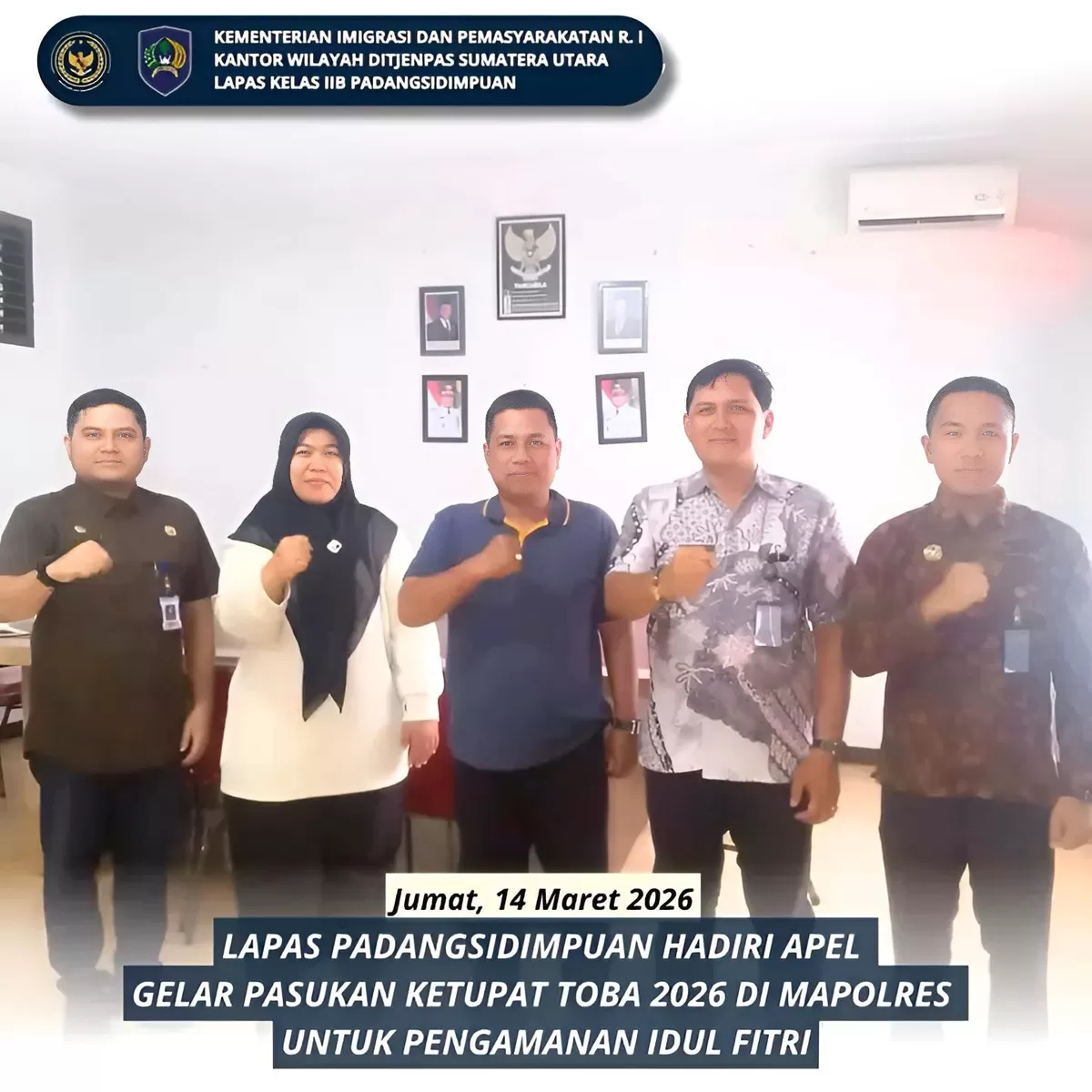 Kasi Adm Kamtib Lapas Padangsidimpuan dan Jajaran Saat Koordinasi dengan Damkar Kota Padangsidimpuan