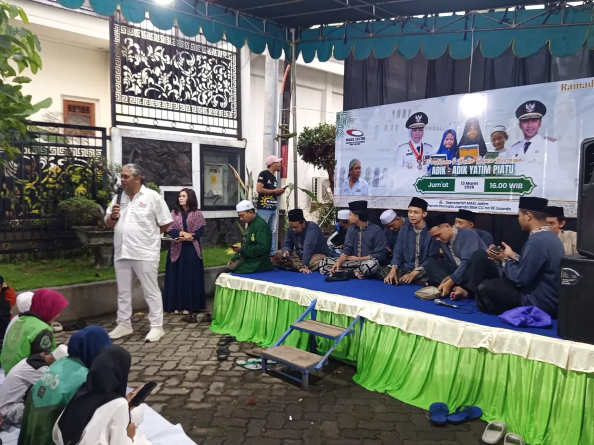 MAKI Jatim menggelar kegiatan santunan Anak Yatim dan Buka Puasa bersama, Jumat (13/3/2026)