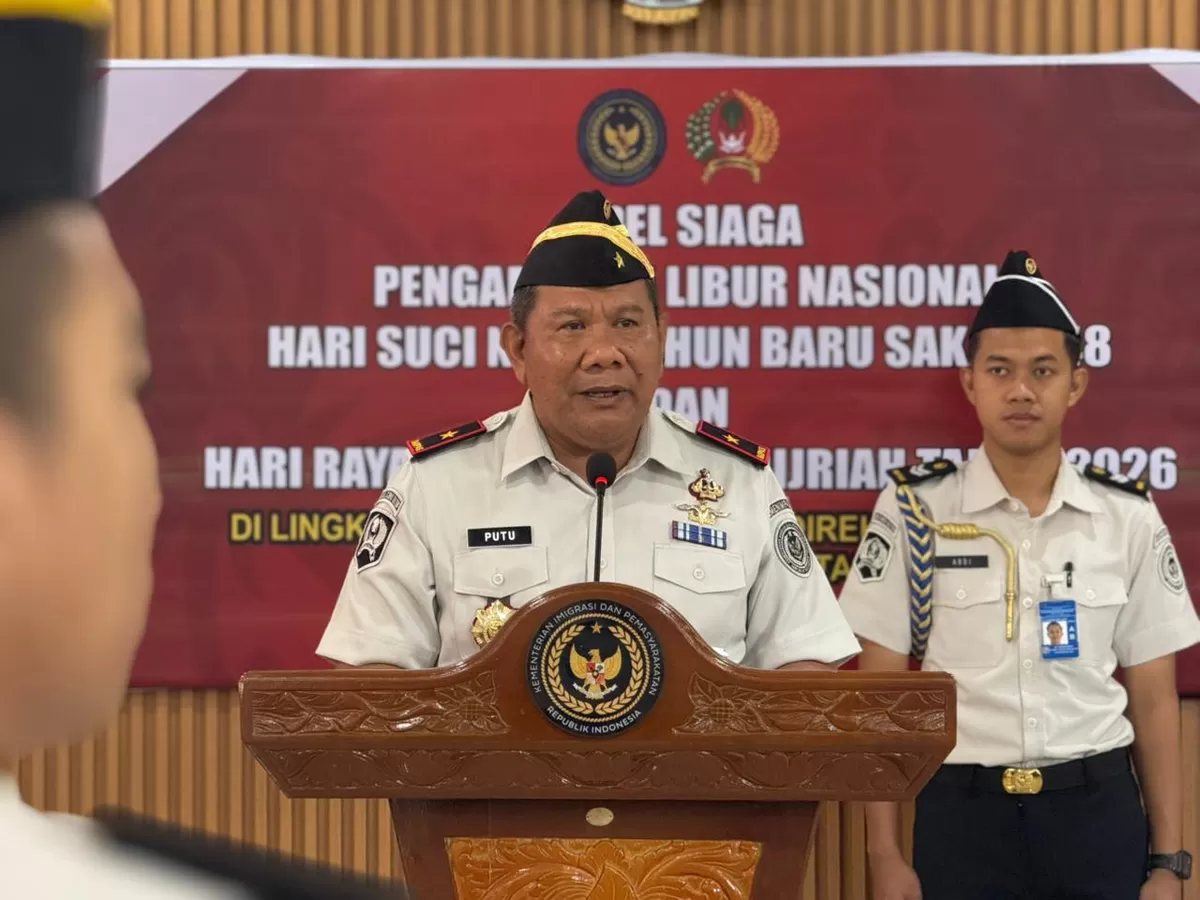 Kakanwil Ditjenpas Kalteng, I Putu Murdiana, Saat Pimpin Apel Siaga