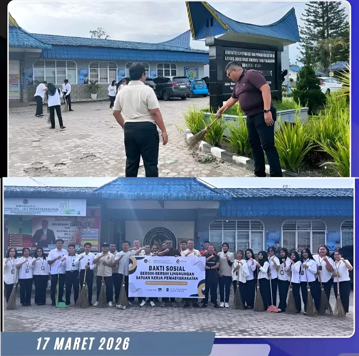 Karutan Sidikalang dan Jajaran Saat Kegiatan Kebersihan Lingkungan