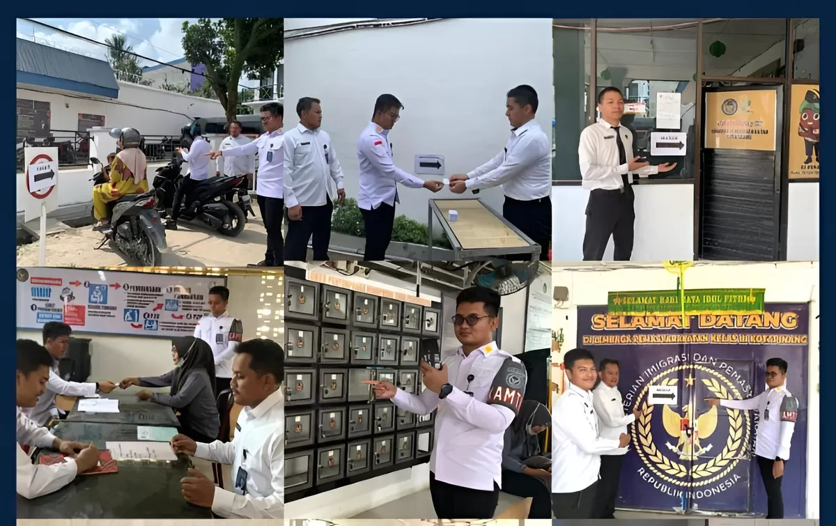 Jajaran Petugas Lapas Kotapinang Saat Simulasi Alur Layanan Kunjungan Hari Raya Idul Fitri