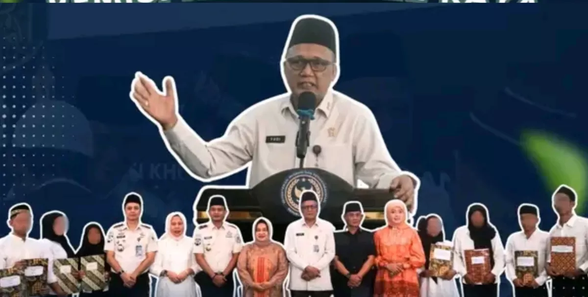 Kakanwil Ditjenpas Sumut dan Jajaran Saat Kegiatan Pemberian Remisi bagi Narapidana