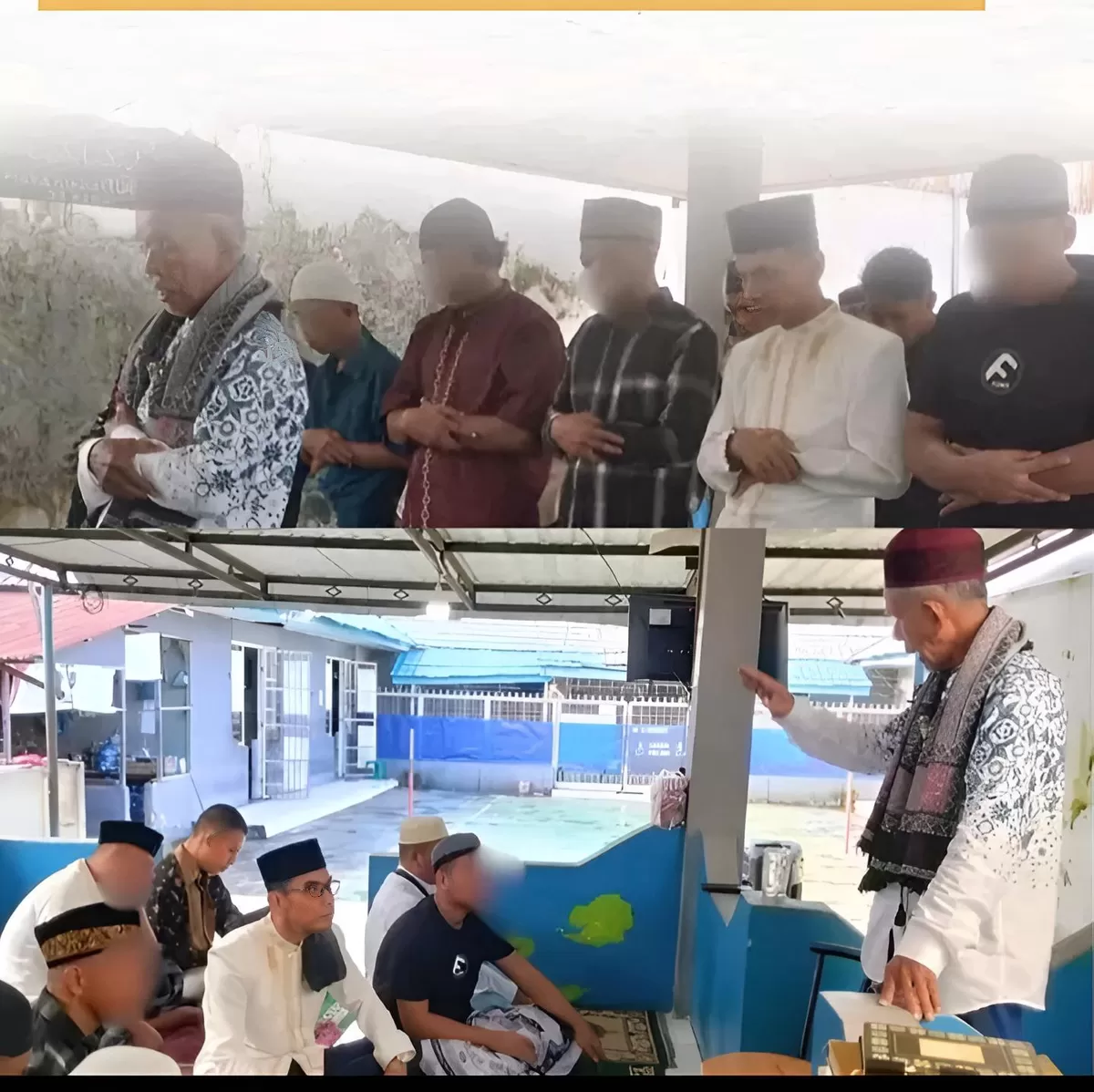 Karutan Natal dan Jajaran Bersama Warga Binaan Saat Sholat Ied Berjamaah