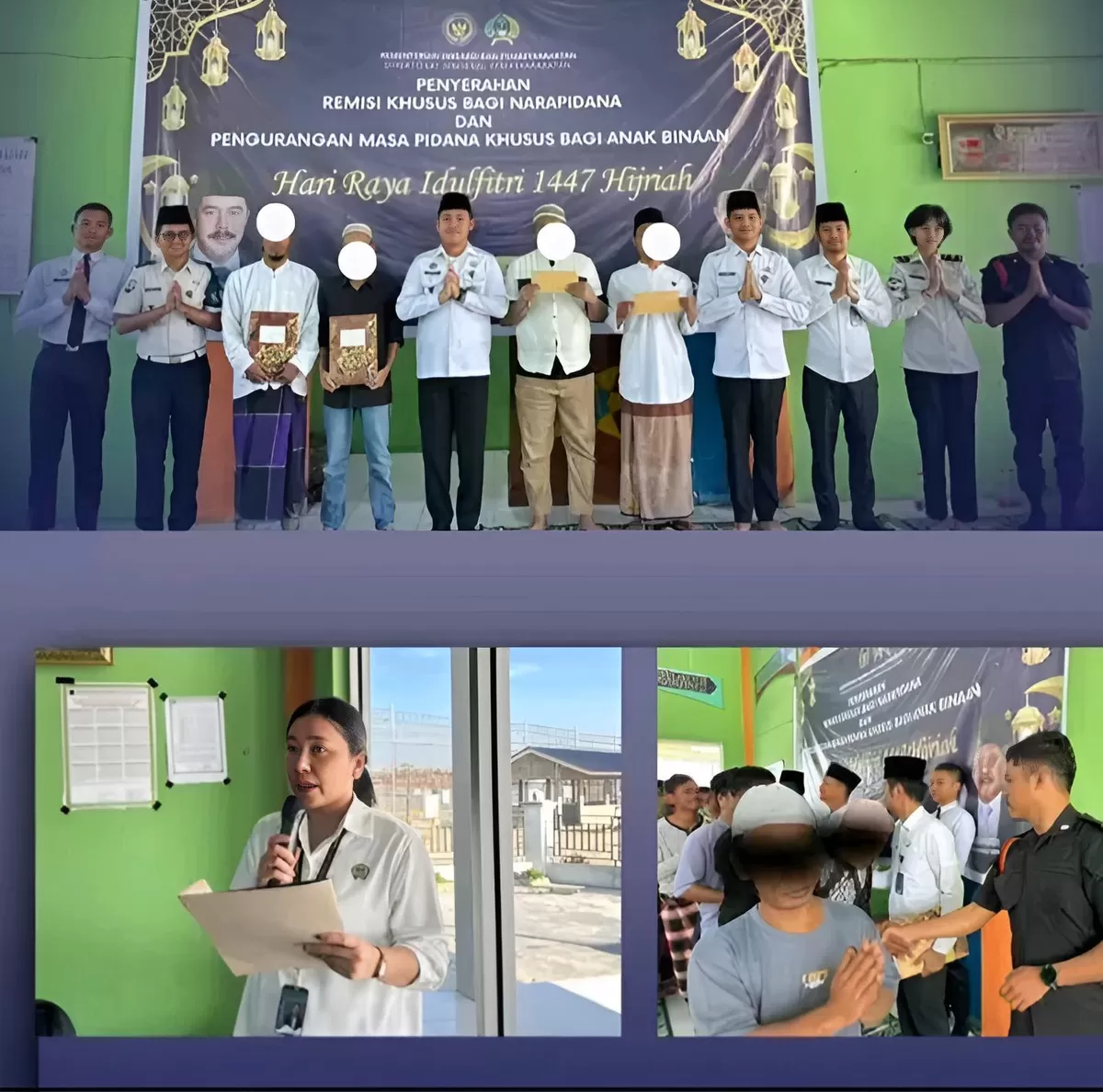 Karutan Humbang Hasundutan dan Jajaran Bersama Warga Binaan Penerima Remisi
