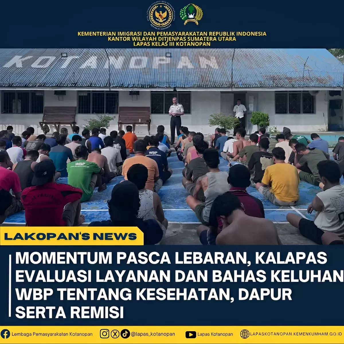 Kalapas Kotanopan Saat Berikan Arahan kepada Warga Binaan