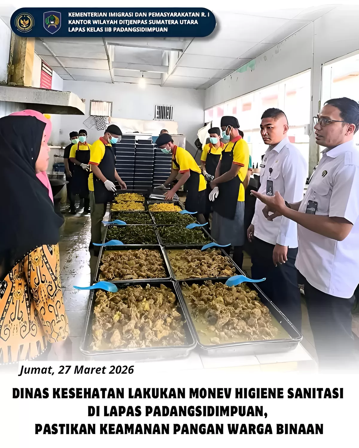 Petugas Lapas Padangsidimpuan Bersama Dinkes Padangsidimpuan