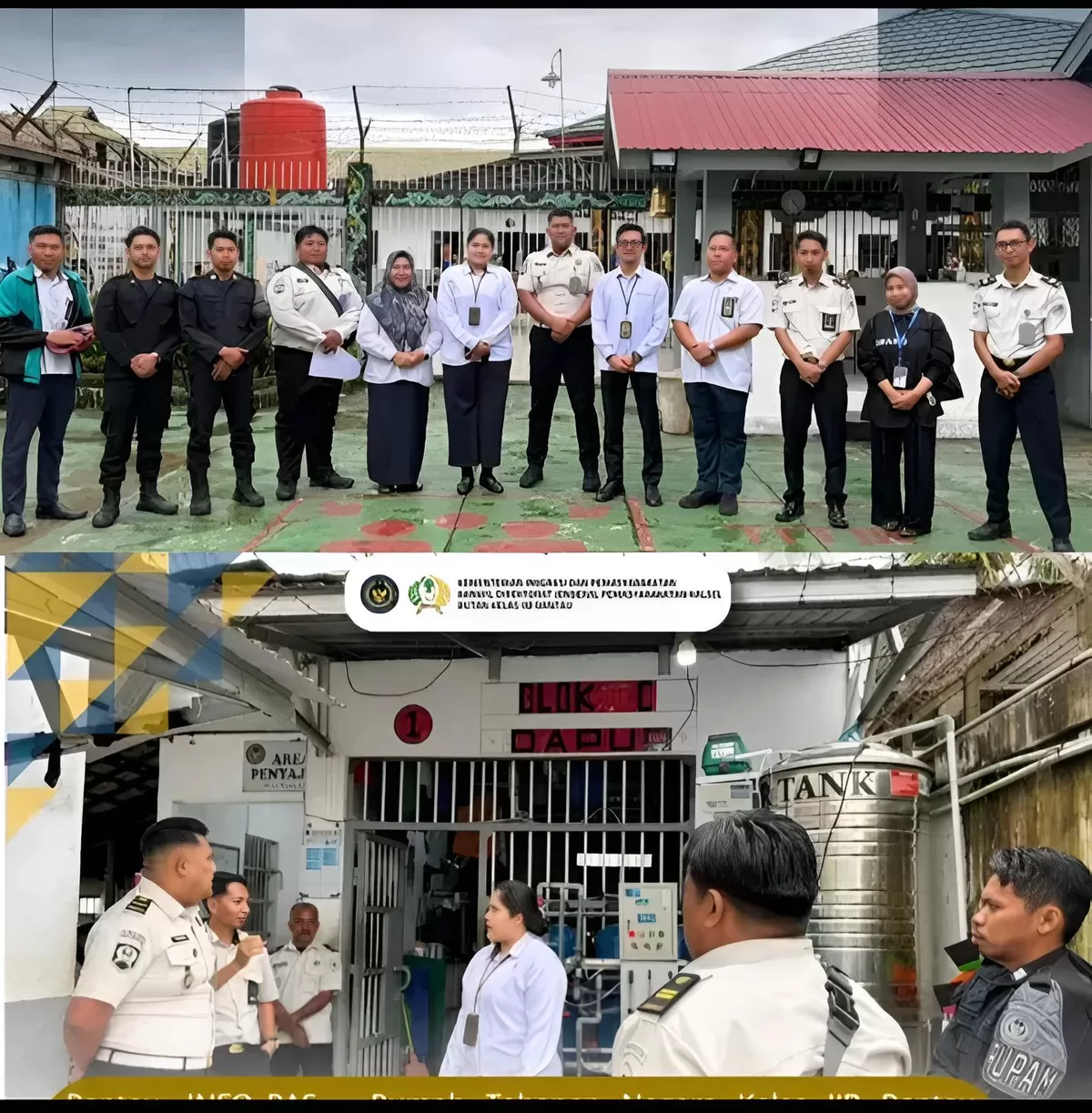 Petugas Rutan Rantau Bersama Hakim Wasmat