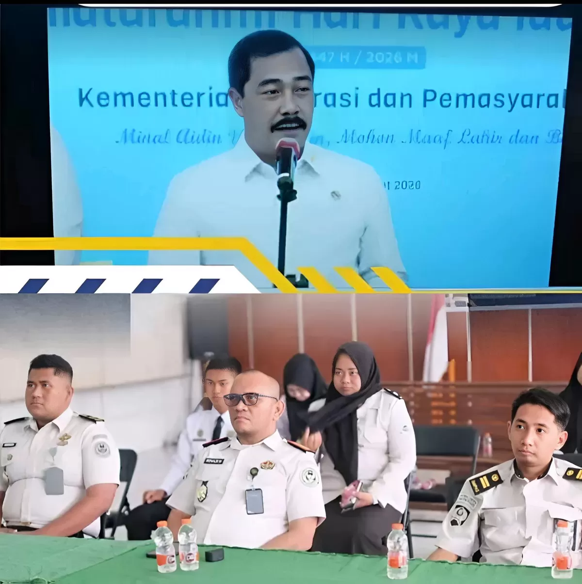 Karutan Rantau dan Jajaran Saat Mengikuti Silaturahmi Hari Raya Idul Fitri oleh Kemenimipas