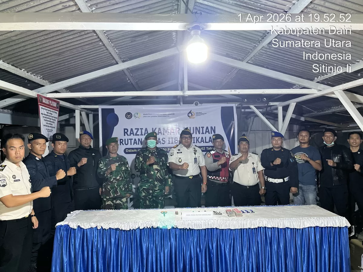 Karutan Sidikalang dan Jajaran Saat Razia Gabungan Bersama TNI-Polri
